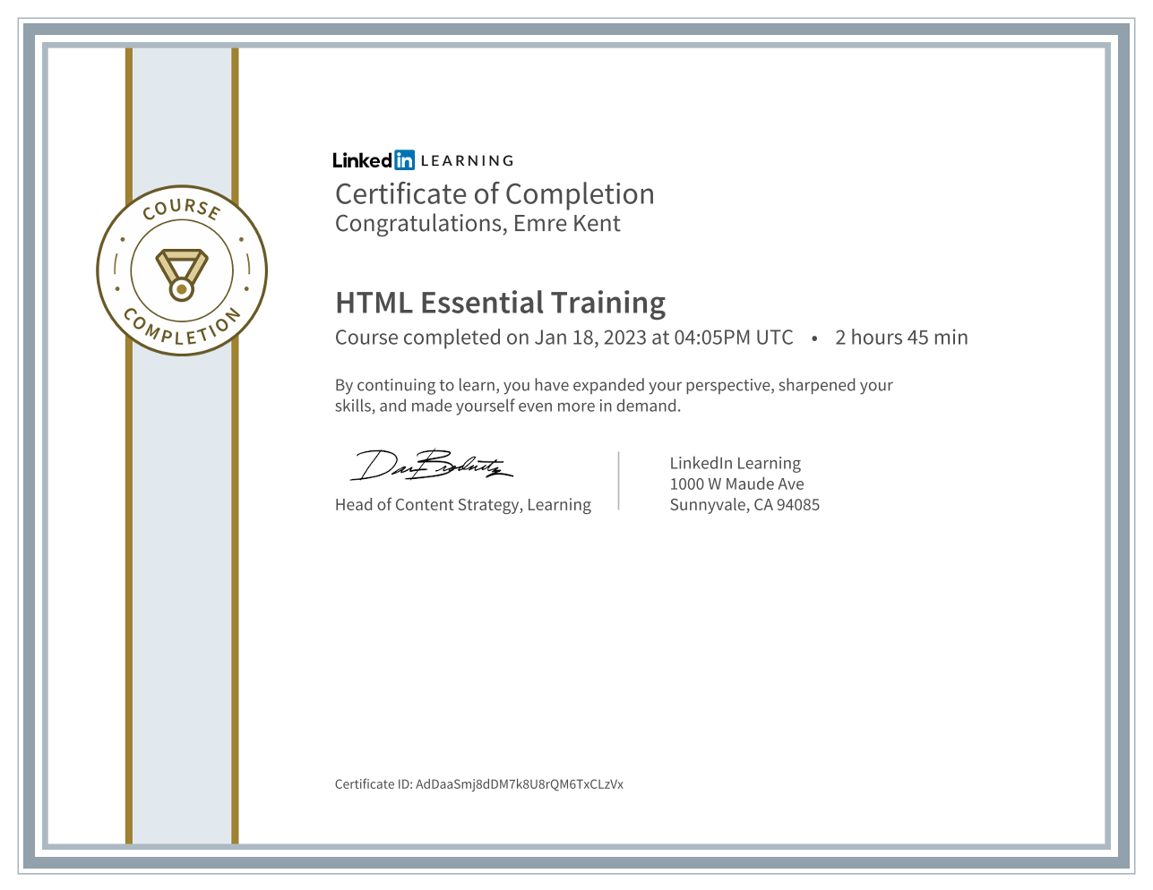 HTML Essential Training (2020)